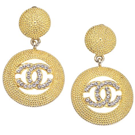 ebay chanel earrings|vintage chanel dangle earrings.